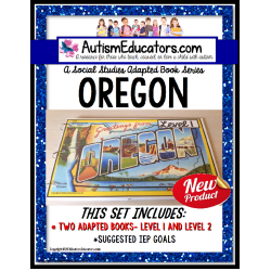 OREGON State Symbols ADAPTED BOOK for Special Education and Autism